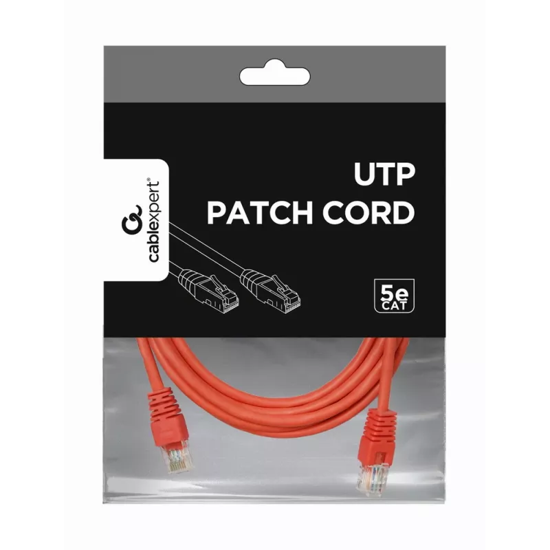GEMBIRD Patch kabel - Cat 5e - UTP - 3m - Czerwony