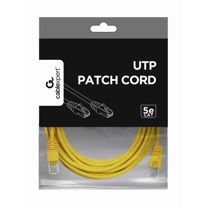 GEMBIRD kabel krosowy – kat. 5e – UTP – 5 m – żółty