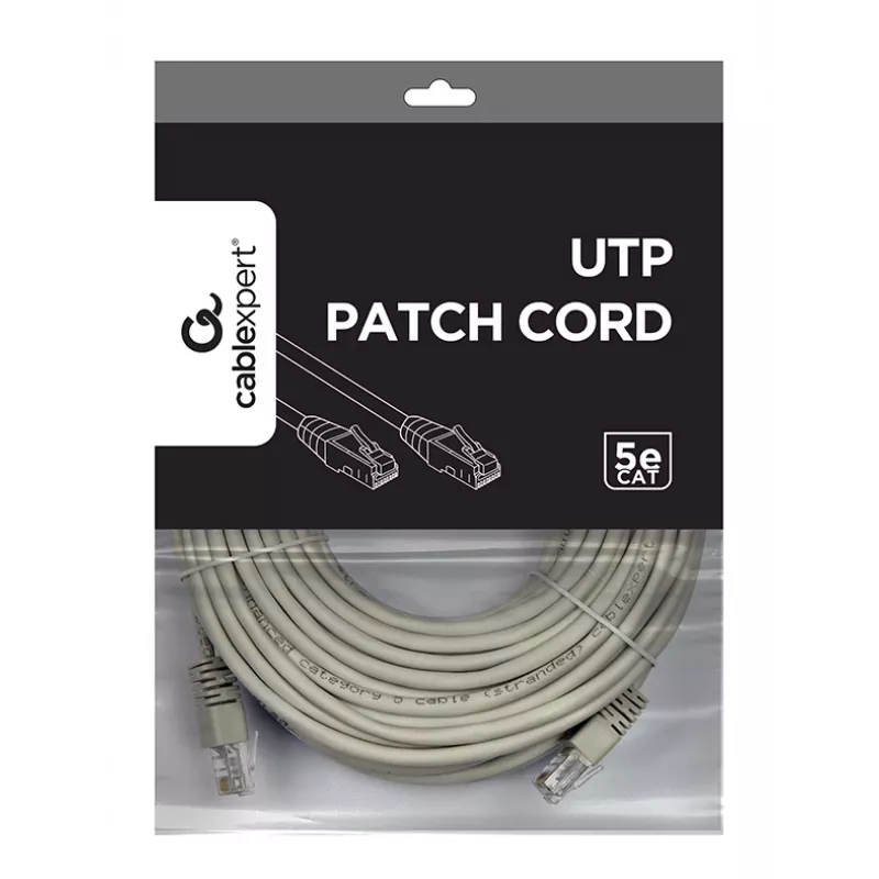 GEMBIRD Kabel krosowy - kat. 5e - UTP - 20 m - szary