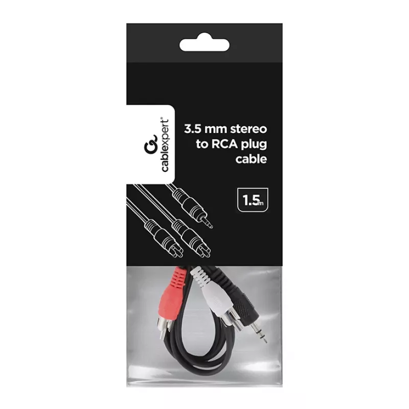 GEMBIRD 3.5mm Stereo To RCA Plug kabel 1.5m