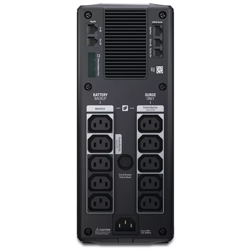 APC Back-UPS Pro, 1500VA/865W, Tower, 230V, 10x gniazd IEC C13, AVR, LCD, wymienna bateria użytkownika