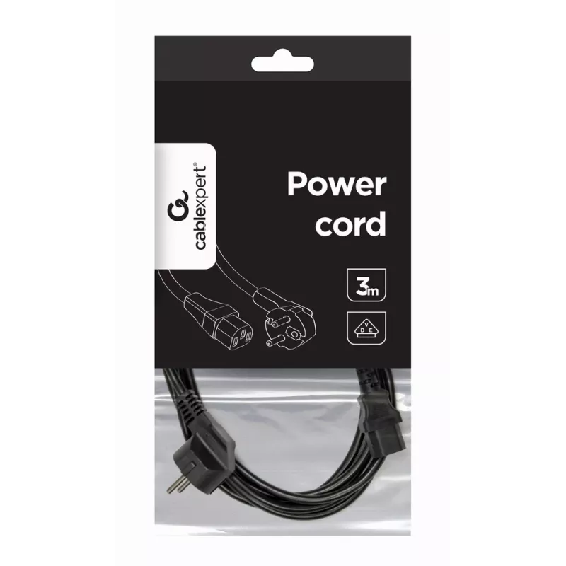 GEMBIRD Kabel zasilający C13 z certyfikatem VDE 3m (opakowanie zbiorcze)