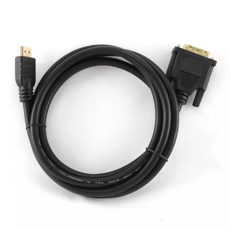 Kabel GEMBIRD HDMI na DVI Męski-Męski ze Złoconymi Złączami 2,0 m Opakowanie Zbiorcze