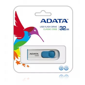 ADATA 32GB C008 Pamięć USB USB Type-A 2.0 Niebieski, Biały