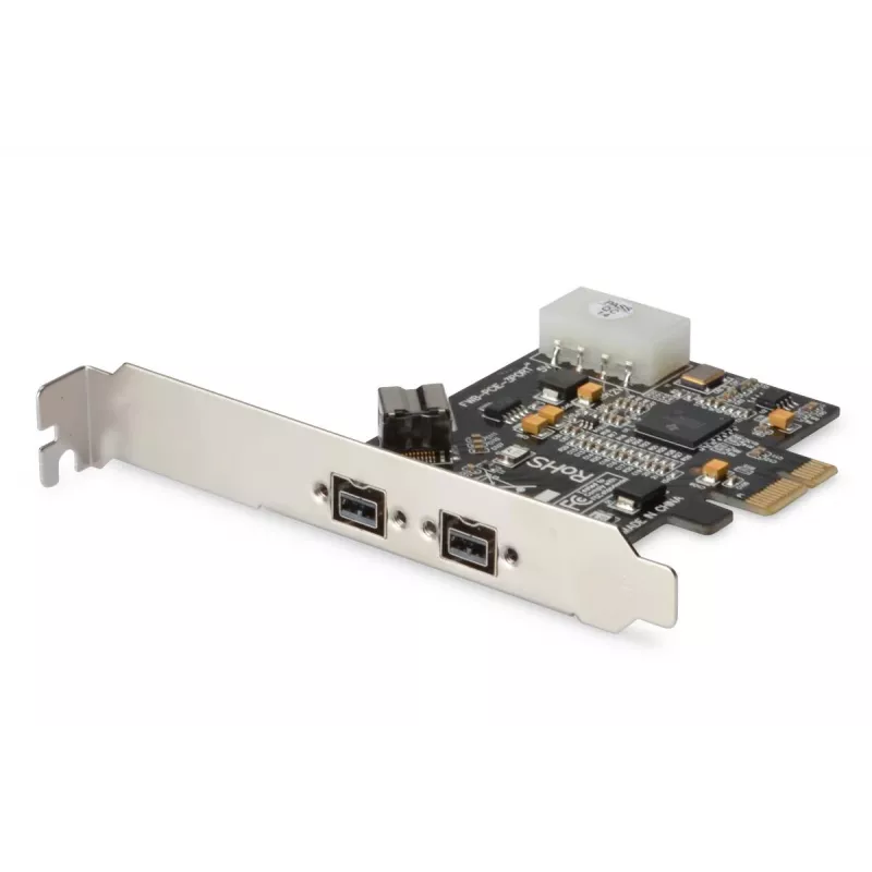 Karta interfejsu DIGITUS IEEE 1394b, PCI-e 3 porty, 2x9-pin zewnętrzny + 1x9-pin wewnętrzny