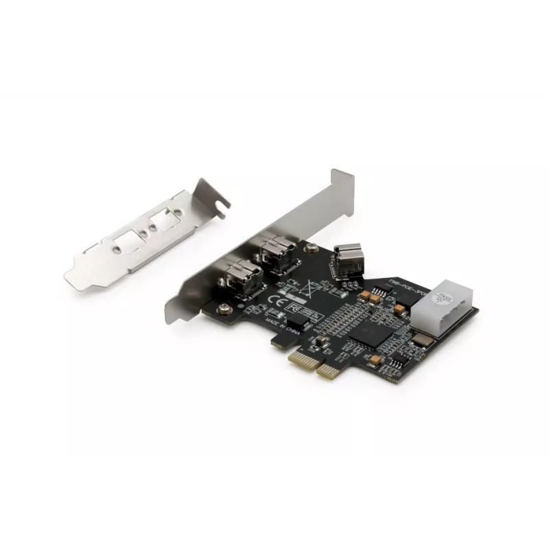 Karta interfejsu DIGITUS IEEE 1394b, PCI-e 3 porty, 2x9-pin zewnętrzny + 1x9-pin wewnętrzny