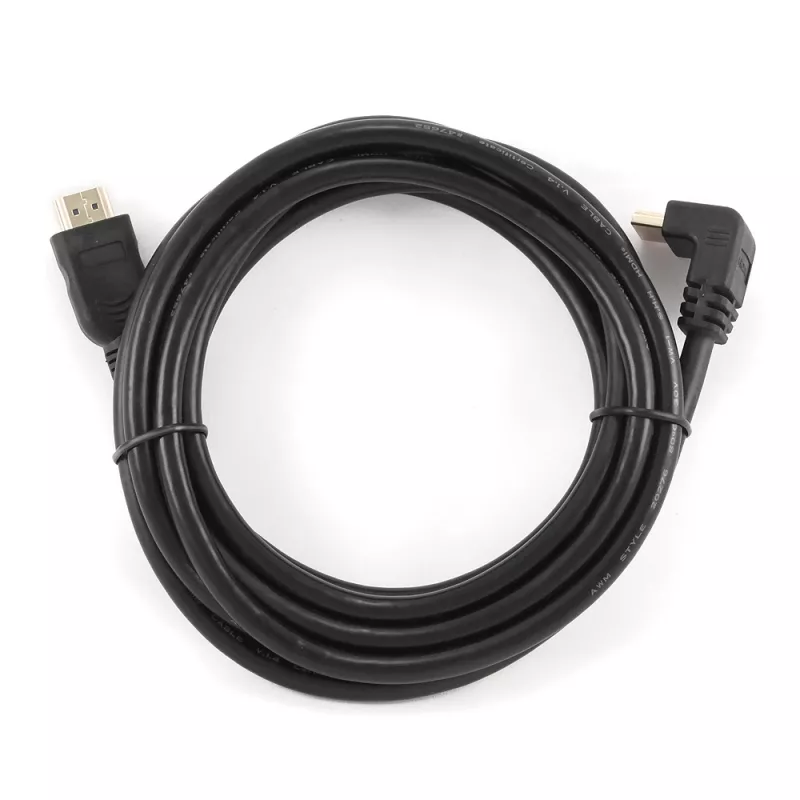 GEMBIRD Kabel HDMI High Speed z Ethernetem, złącze kątowe 90° w górę, 3 m