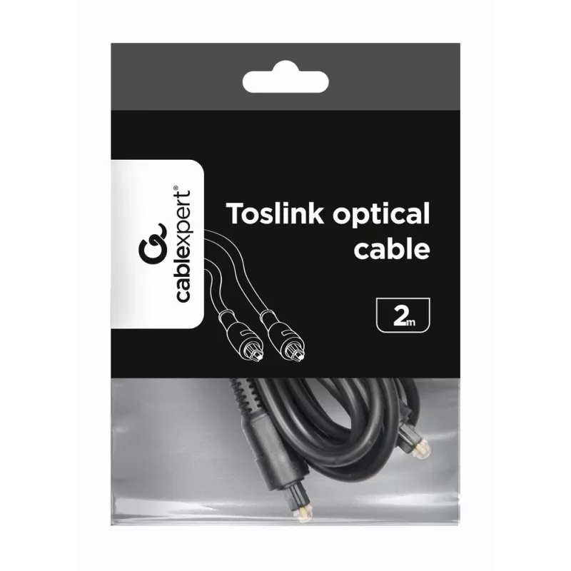Kabel audio, Gembird Toslink, 2 m, czarny, złącza męsko-męskie