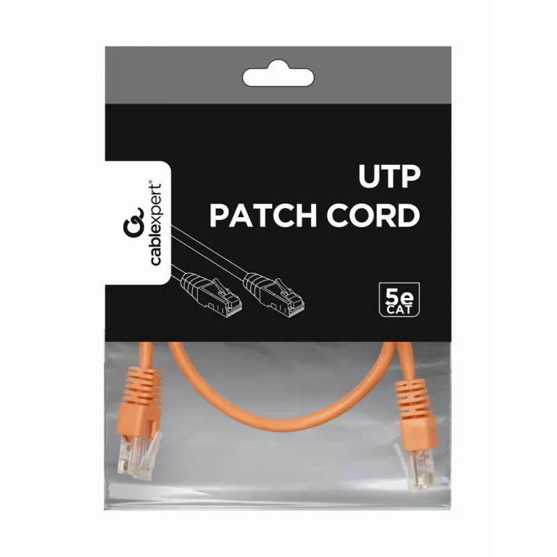 Kabel krosowy GEMBIRD - Kat. 5e - UTP - 50 cm - pomarańczowy
