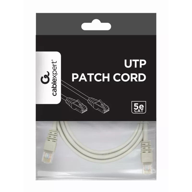 Kabel krosowy GEMBIRD - Kat. 5e - UTP - 1.5 m - szary