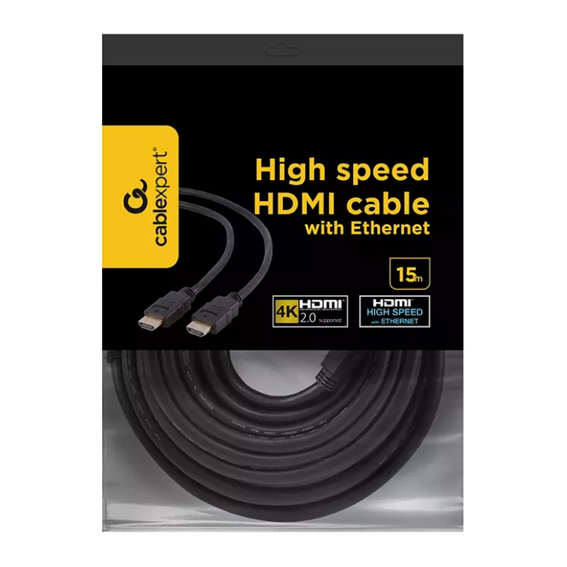 Przewód HDMI GEMBIRD v1.4 Męski-Męski / 15m Opakowanie zbiorcze (CC-HDMI4-15M)