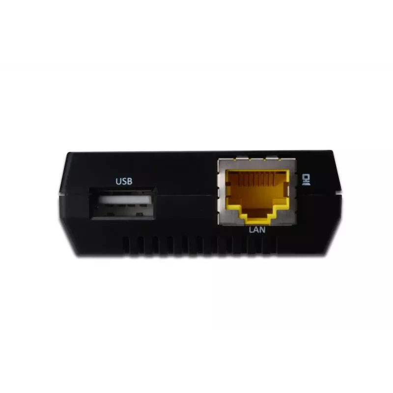 DIGITUS Multifunction USB Network Server, 1-port Network USB Hub, NAS, Print Server USB 2.0, RJ45