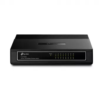Przełącznik biurkowy TP-Link 16-portowy 10/100Mbps, niezarządzalny, Fast Ethernet (10/100), Full duplex, montaż w szafie RACK, montaż na ścianie