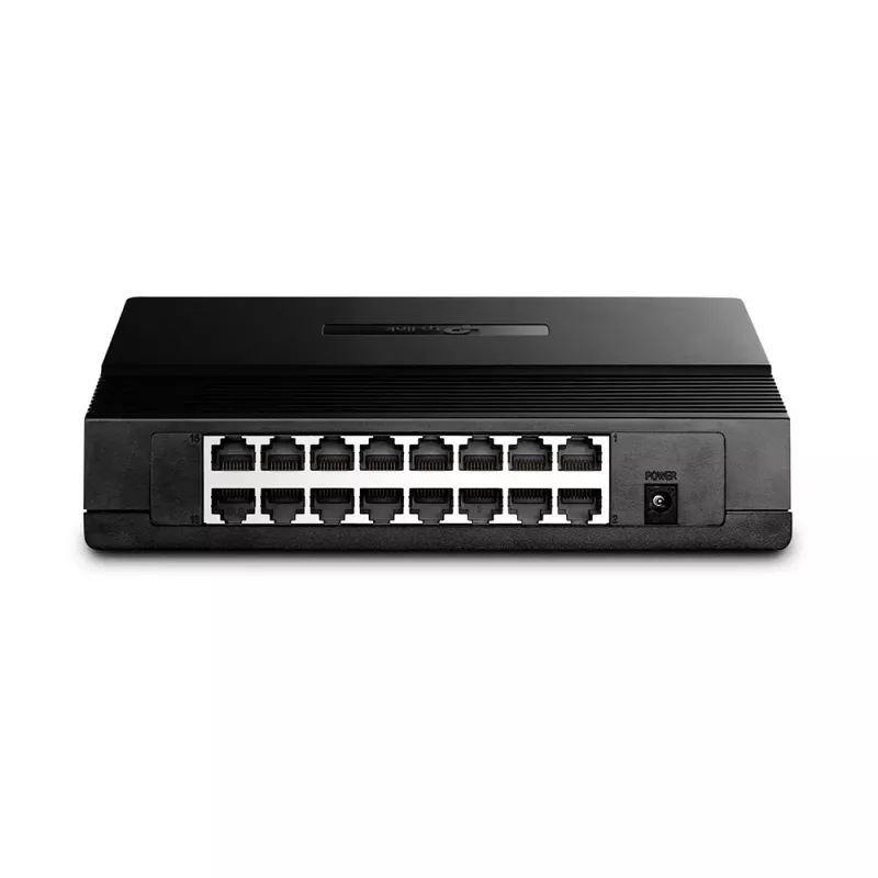 Przełącznik biurkowy TP-Link 16-portowy 10/100Mbps, niezarządzalny, Fast Ethernet (10/100), Full duplex, montaż w szafie RACK, montaż na ścianie