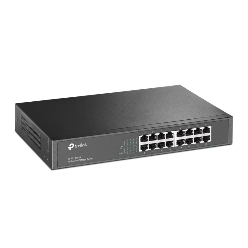 Przełącznik sieciowy TP-Link TL-SF1016DS Niezarządzalny Fast Ethernet (10/100) 1U Czarny