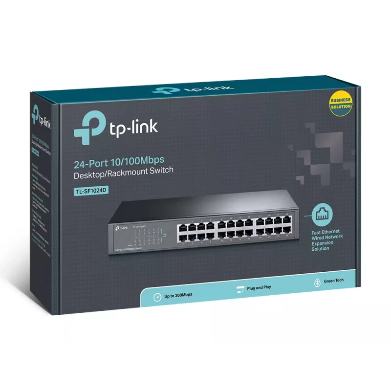Przełącznik sieciowy TP-Link TL-SF1024D Niezarządzalny Fast Ethernet (10/100) Szary