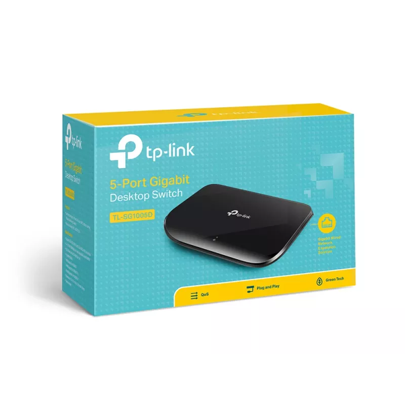 Przełącznik sieciowy TP-Link 5-portowy Gigabit Desktop, niezarządzalny, Gigabit Ethernet (10/100/1000), Full duplex