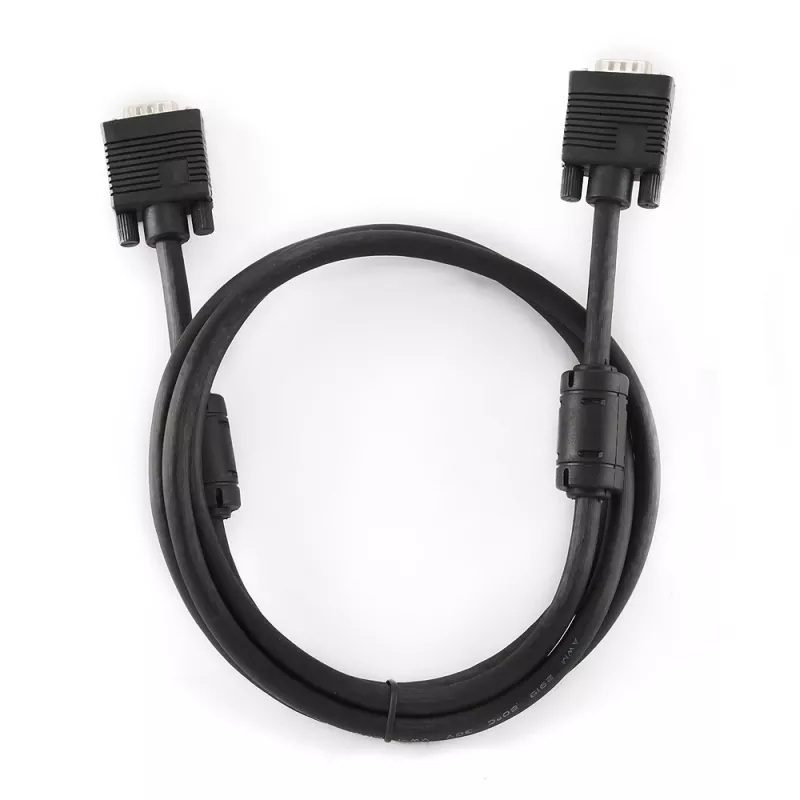 Kabel GEMBIRD Premium VGA HD15M/HD15M podwójnie ekranowany z 2*rdzeniem ferrytowym 2,0 m / czarny
