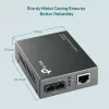 TP-Link Gigabit Multi-Mode Media Converter, 1000 Mbit/s, IEEE 802.3ab, IEEE 802.3x, IEEE 802.3z, Gigabit Ethernet, 1000 Mbit/s, 1000BASE-FX, 1000BASE‑SX, Cat6