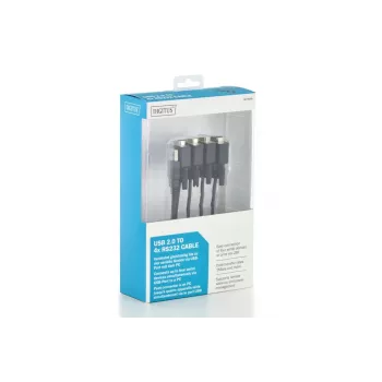 DIGITUS USB 2.0 To 4x Rs232 kabel 1.5m