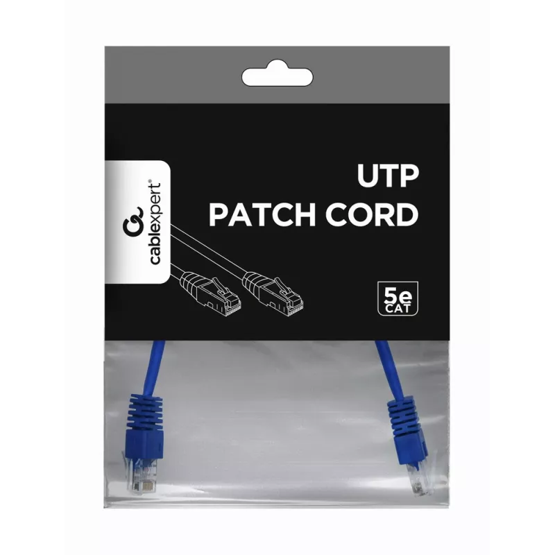 GEMBIRD Patch kabel - Cat 5e - UTP - 25cm - Niebieski