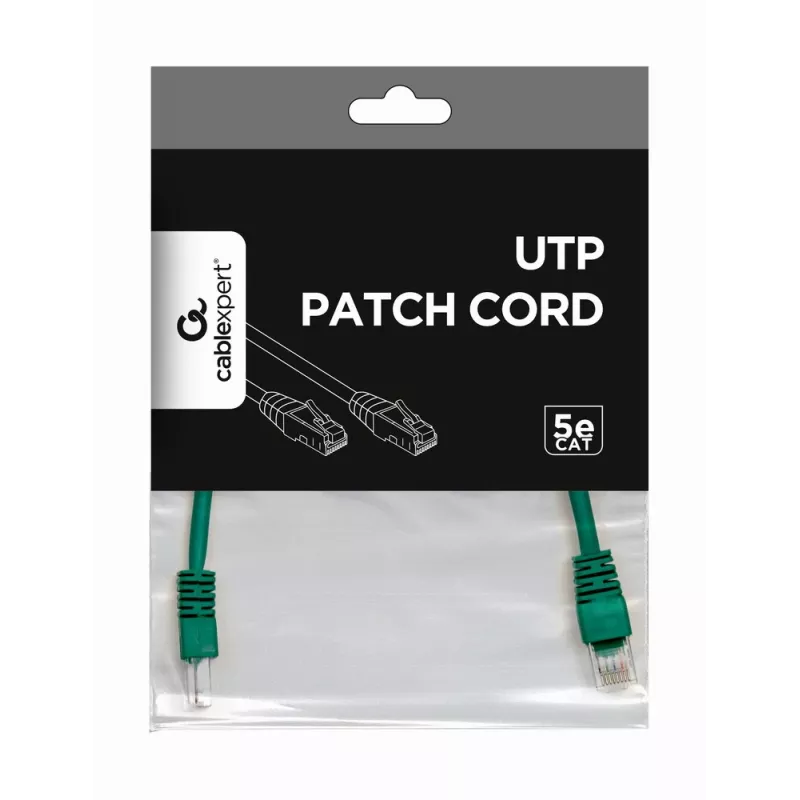 GEMBIRD Kabel krosowy - Kat. 5e - UTP - 25 cm - zielony