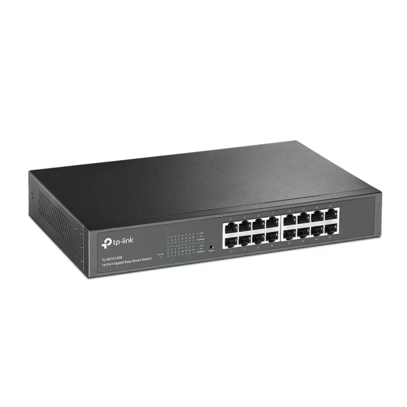 Przełącznik sieciowy TP-Link 16-portowy Gigabit Easy Smart, zarządzalny, L2, Gigabit Ethernet (10/100/1000), montaż w szafie RACK, 1U