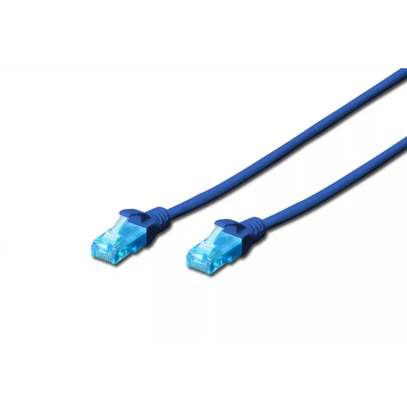 DIGITUS Patch kabel - Cat 5e - U-UTP - Snagless - 1m - Niebieski