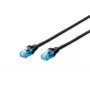 DIGITUS Kabel krosowy - Kat. 5e - U-UTP - Snagless - 3 m - czarny