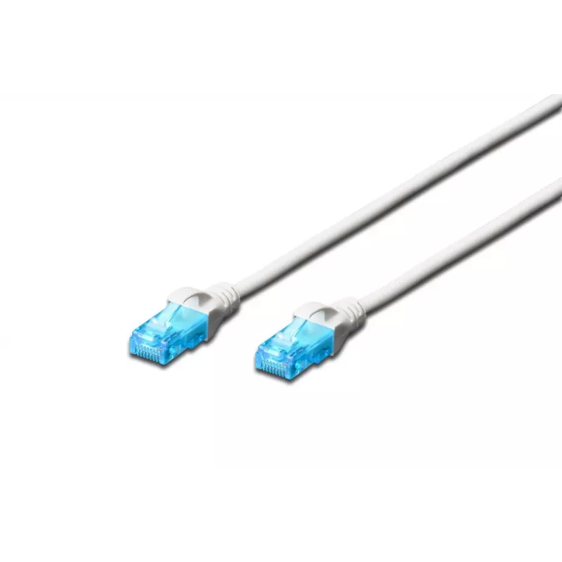 DIGITUS Kabel krosowy - Kat. 5e - U-UTP - Snagless - 5 m - biały