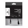 Kabel GEMBIRD dwustronny USB 2.0 AM na Micro-USB, 1 m - Czarny