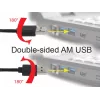Kabel GEMBIRD dwustronny USB 2.0 AM na Micro-USB, 1 m - Czarny