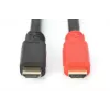 Kabel DIGITUS ASSMANN HDMI High Speed, typ A, ze wzmacniaczem. M/M, 15m z Ethernetem, Ultra HD 24p, CE, złoty czarny