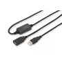 DIGITUS Kabel repeater USB 2.0 USB A męski / A żeński 15m (DA-73101)