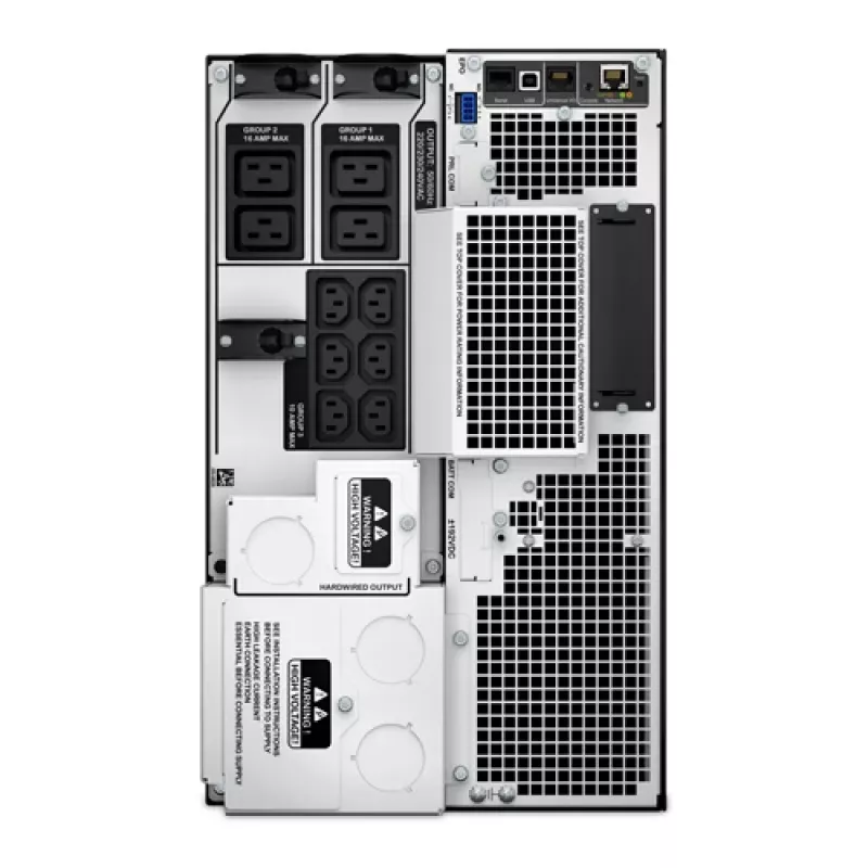 APC Smart-UPS On-Line, 10kVA/10kW, Tower, 230V/400V, 6x C13+4x C19 IEC outlets, Karta sieciowa+SmartSlot, Rozszerzony czas pracy, bez zestawu szyn