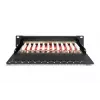 DIGITUS CAT6A Patch Panel, ekranowany, 12 portów z polem opisowym, 1U, do montażu w szafie 10 cali, czarny RAL 9005