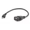 Kabel GEMBIRD USB OTG AF na Micro BM 15 cm – czarny