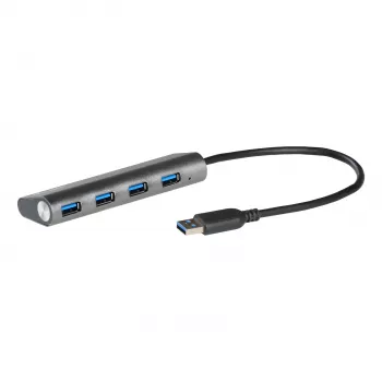 Hub USB i-tec Metal Superspeed USB 3.0 4-porty 5000 Mbit/s Szary