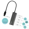 Hub USB i-tec Metal Superspeed USB 3.0 4-porty 5000 Mbit/s Szary