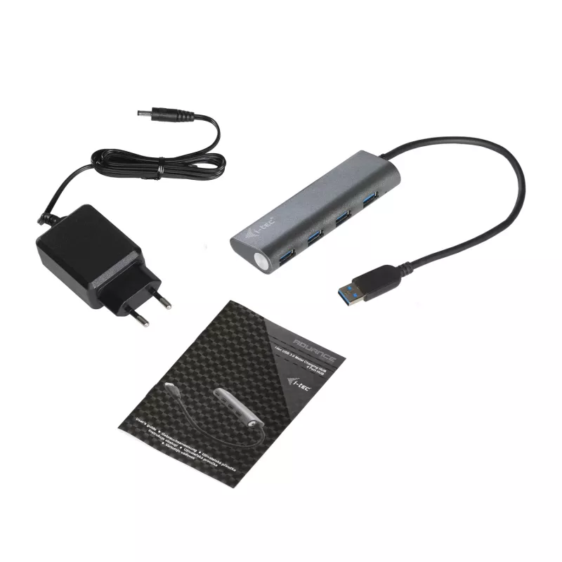 Hub USB i-tec Metal Superspeed USB 3.0 4-porty 5000 Mbit/s Szary