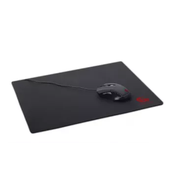 Podkładka pod mysz gamingowa GEMBIRD MP-GAME-S — 250×200 mm, 3 mm, czarna, tkanina/guma z podpórką pod nadgarstek