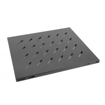 Półka rack LANBERG AK-1003-B — półka 1U 19 cali, 465×500×22 mm, udźwig 120 kg, czarna