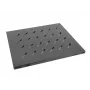 Półka rack LANBERG AK-1003-B — półka 1U 19 cali, 465×500×22 mm, udźwig 120 kg, czarna