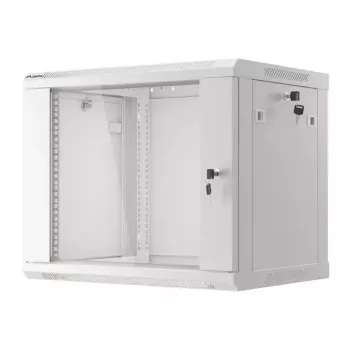 Szafa wisząca LANBERG WF01-6409-10S, 9U, 19 cali, 600×450 mm, udźwig 60 kg, szara