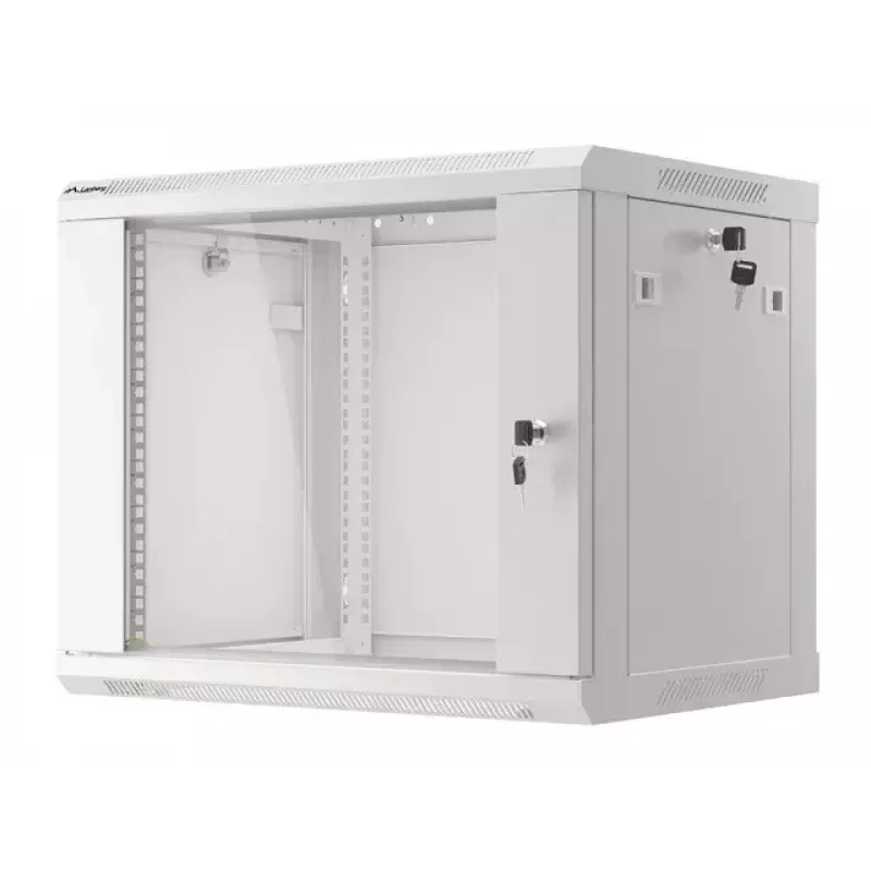 Szafa wisząca LANBERG WF01-6409-10S, 9U, 19 cali, 600×450 mm, udźwig 60 kg, szara