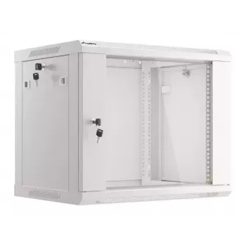 Szafa wisząca LANBERG WF01-6409-10S, 9U, 19 cali, 600×450 mm, udźwig 60 kg, szara