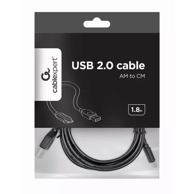 Kabel GEMBIRD USB 2.0 AM na Type-C (AM/CM) - 2,0 m