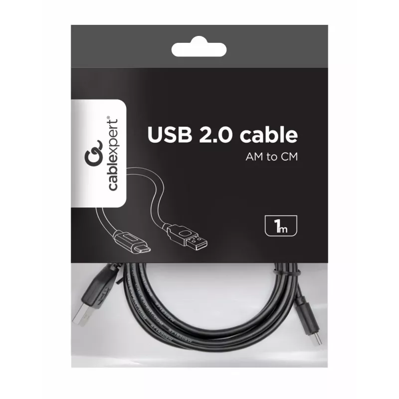 Kabel GEMBIRD USB 2.0 AM na Type-C (AM/CM) 1m
