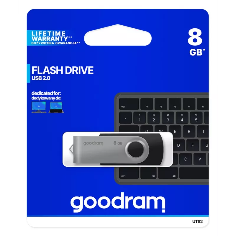 Goodram UTS2 pamięć USB 8 GB USB typu A 2.0 Czarny