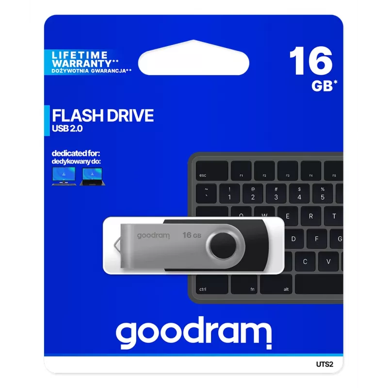 Goodram UTS2 pamięć USB 16 GB USB Typ-A 2.0 Czarna